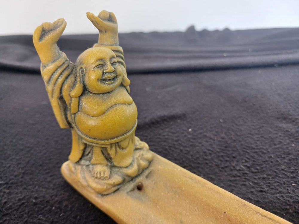 Ceramic Happy Buddha Incense Burner – 26cm Decorative Spiritual Home Décor. Up for auction is a 