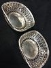 Antique EPNS Pierced Bon Bon Dishes – 9.5cm Square. A pair of antique electroplated nickel תמונה - 6