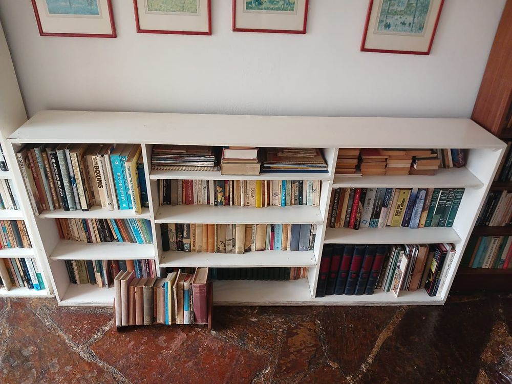 Long Bookshelf with Books + Small Bookshelf. Add character and practicality to any room with 