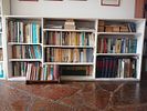 Long Bookshelf with Books + Small Bookshelf. Add character and practicality to any room with Image - 2
