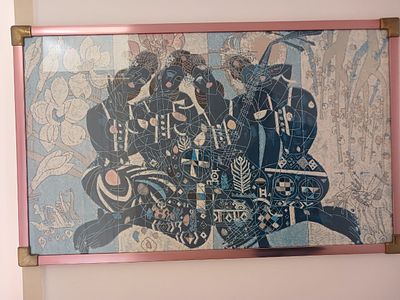 Tie-Feng Jiang "Four Seasons" Serigraph . Experience the vibrant artistry of Tie-Feng Jiang with 