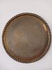 Large Brass Decorative Tray. Elegant and versatile, this large brass decorative tray features a Image - 2