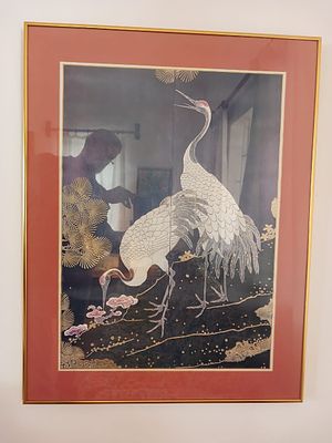 Vintage Print Of Charles Clifton's Heron Birds. Add a touch of classic wildlife art to your 