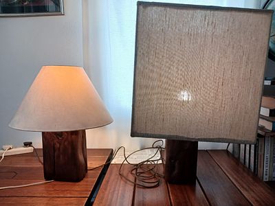 Railway Sleeper Lamps. Add a rustic and industrial touch to your home with this pair of railway 