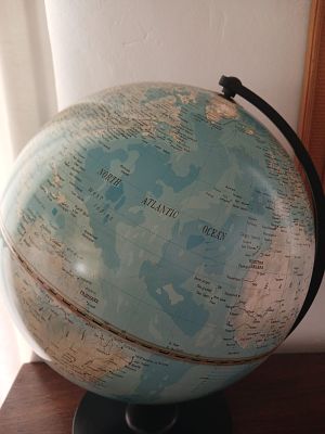 Globe of the World Lamp. Illuminate your space with this stylish globe of the world lamp 