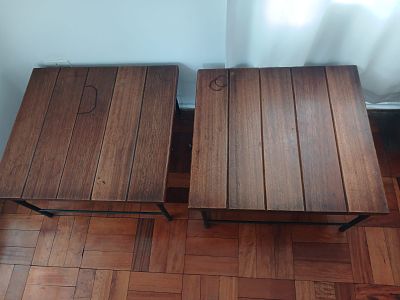 Mid-Century Side Tables. Enhance your living space with this pair of mid-century side tables 