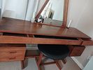 Mid-Century Dressing Table with Matching Chair. Stylish mid-century dressing table paired with a Image - 3