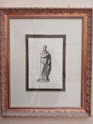 Large Beautifully Framed Graphic Behind Glass from an Engraving by Cornelis Bloemaert II 
