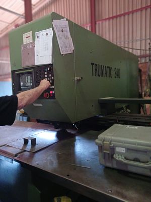 Trumpf Tumatic 240 Punching Machine with Tooling. The Trumpf Trumatic 240 is a well-known CNC 