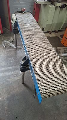 Plastic Modular Belt Conveyor - Sold as is - STC. Made of interlocking plastic modules linked 