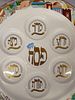Porcelain Eckstein Passover Seder Plate. An elegant, hand-painted ceremonial Seder plate Image - 3