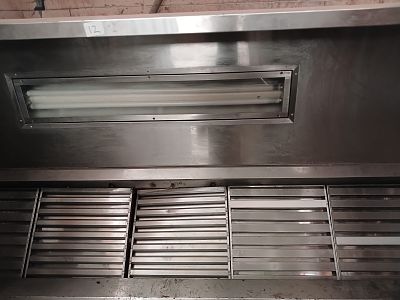 Commercial Stainless Steel Extractor Canopy 3.4m | 6-Vent Industrial Kitchen Hood | 2x Oil 