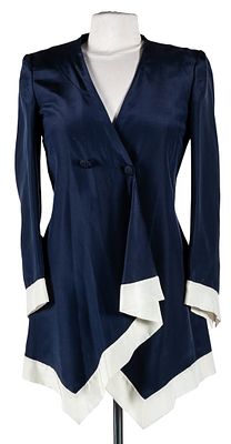 EMANUEL UNGARO. A navy blue and white jacket 50 - 75 €