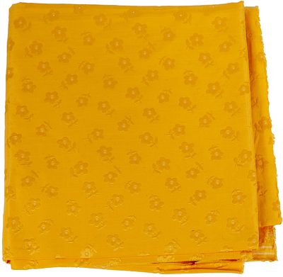YVES SAINT LAURENT. A printed fabric with floral motifs in yellow 310 x 145 cm 150 - 200 €
