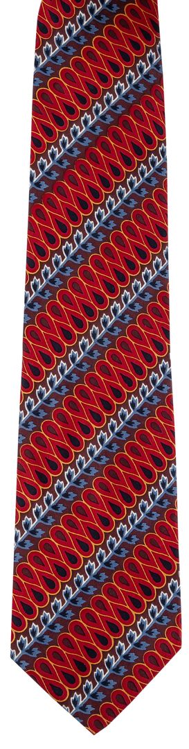 YVES SAINT LAURENT. A silk tie with geometric patterns 70 - 100 €