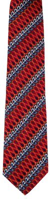 YVES SAINT LAURENT. A silk tie with geometric patterns 70 - 100 €