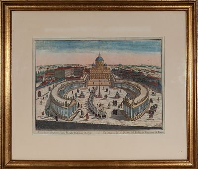 Vista de San Pedro del Vaticano. Italian School, 18th Century “View of St. Peter's at the 
