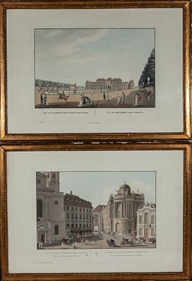 Vistas de Viena. Austrian School, Carl Sch&uuml;tz, 18th-19th Century “Views of Vienna” A pair 