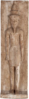 Lorenzo Cascales Ib&aacute;&ntilde;ez (Almer&iacute;a, 20th century) "Egyptian Relief". Plaster 