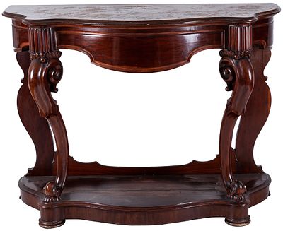 A Spanish mahogany console table, mid.19th Century 92 x 50 x 120 cm 400 - 600 €