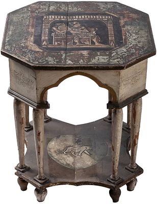 An Italian side table in the Egyptian taste, 19th Century 55 x 49 x 49 cm 300 - 400 €