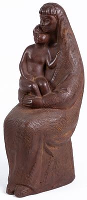 Maternidad. "Maternity", a terracotta sculpture 40 cm 50 - 100 €