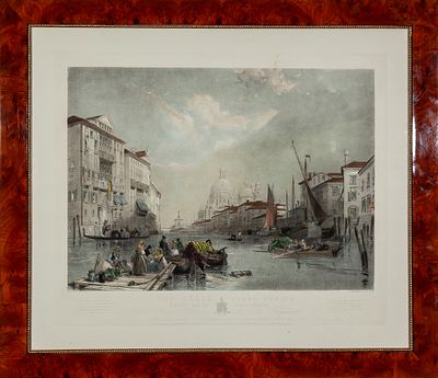 Gran canal de Venecia. James Duffiel Harding (1797 - 1863) &amp; David Lucas (1802 - 1881) "The 