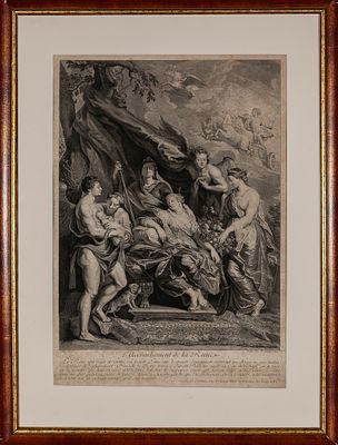 L'Accouchement de la Reine. Jean-Marc Nattier (1685 – 1766) and Beno&icirc;t Audran (1661 – 