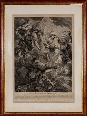 La Paix confirm&eacute;e dans le Ciel. Gaspard Duchange (1662 – 1757) after Rubens "La Paix 