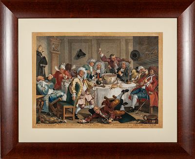 A Midnight Modern Conversation. English School, 19th Century "A Midnight Modern Conversation" 