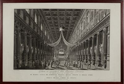 Vista de la Bas&iacute;lica de Santa Mar&iacute;a la Mayor durante las exequias solemnes de Mar&iacute;a Isabel de 