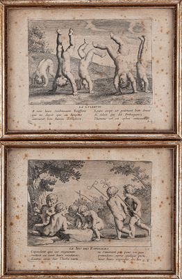 La Culbute" y "Le Jeu des Espingles. French School, 17th Century "La Culbute" and "Le Jeu des 