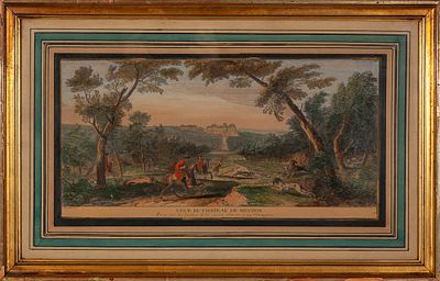 Vue du Ch&acirc;teau de Meudon. Jacques Rigaud, (c.1671/91 - 1754) "View of the Ch&acirc;teau de 