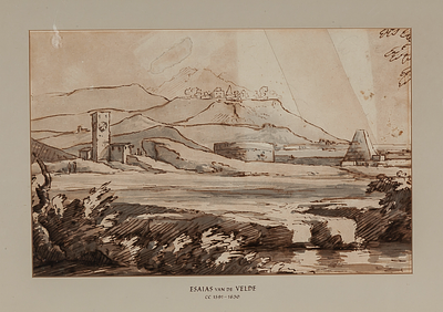 Paisaje lacustre. Circle of Esaias van de Velde (Amsterdam, 1587 – The Hague, 1630) "Lakeside 