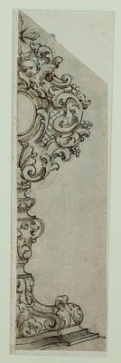 Modelo para custodia. Spanish School, 18th Century "Model for a Monstrance" Pen and ink drawing 