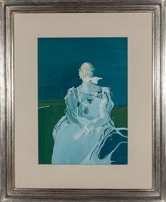 Dama con vestido azul. Jos&eacute; Mar&iacute;a Sicilia (Madrid, 1954) "Lady in blue dress" 