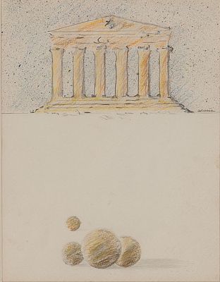 Ruinas. Doroteo Arn&aacute;iz (Madrid, 1936) "Ruins" Drawing 27 x 21 cm 100 - 150 € Procedencia: 