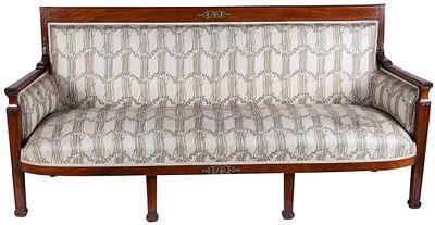 An Empire mahogany and bronze sofa, early 19th Century 94 x 70 x 195 cm 200 - 500 €