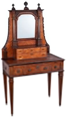 A Spanish parquetry carved dresser with mirror. Charles IV of Spain period, 18th Century 160 x 