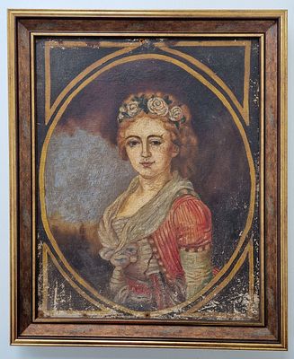 Картина Портрет Девушки, холст.масло XIX век
размер по раме 65х53 см. Картина Портрет Девушки 