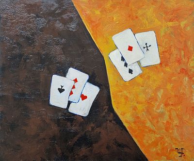 худ.А. Шулепин. "Противостояние" холст, масло
размер 60х50 см. Автор питерский реставратор 