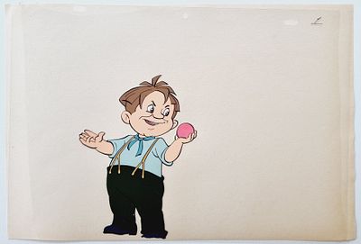 Фаза движения из мультфильма &laquo;Незнайка на Луне&raquo; (1990-е; худ О. Новосёлова). 
СССР, студия &laquo;FAF 