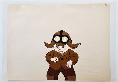 Фаза движения из мультфильма &laquo;Незнайка на Луне&raquo; (1990-е; худ О. Новосёлова) 
СССР, студия &laquo;FAF 