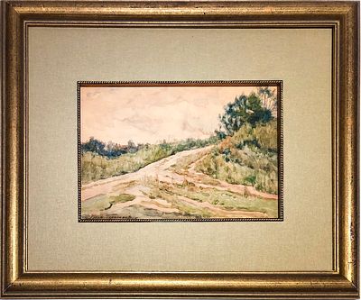 Герасимов Сергей Васильевич (1885–1964). Дорога в поле. 1947 Бумага, акварель. 20&times;28,5. Бумага 