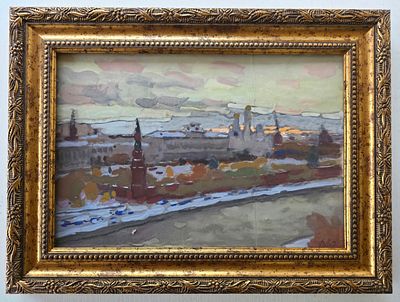Лебедев Федор Семенович (1936 - 2007 гг.) Вид на Кремль
СССР, 1980-е годы. Бумага, гуашь. 17 Х 