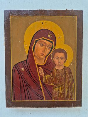 Икона Казанская Богоматерь, 18х22 см, живопись масло. современное письмо