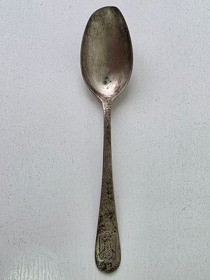 Ложка серебро 3-й Рейх (РК, Рейхсканцелярия) 800 пр. Длина: 21 см. Вес: 60 гр.