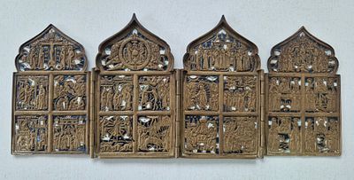 Складень пластика Праздники, эмали, оригинал. Складень пластика Праздники, эмали 
Размер 37,5 на 