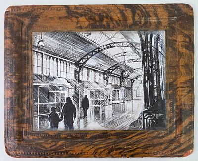 Стенберг Владимир "Витебский Вокзал" бумага, картон, смеш.техника. Размер: 38,5 х 31 см. 
Братья 