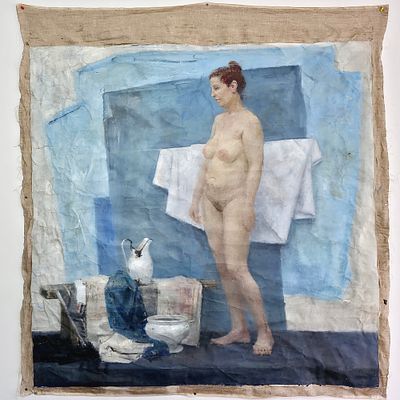 Картина "Обнаженная женщина" холст, масло, н\х, Размер: 158 х 150 см., СССР. Размер: 158 х 150 